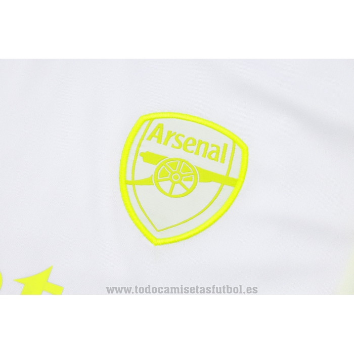 Chandal del Arsenal Manga Corta 2023-2024 Blanco - Pantalon Corto